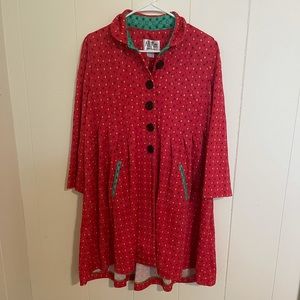An Ren NY Watermelon Swing-Coat - Size Large